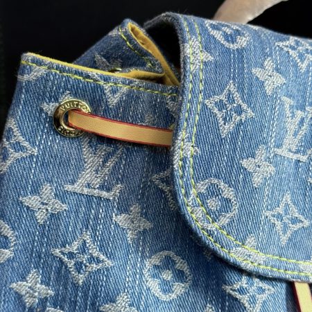 LV Montsouris Cargo Backpack Monogram Denim Bag - Image 7