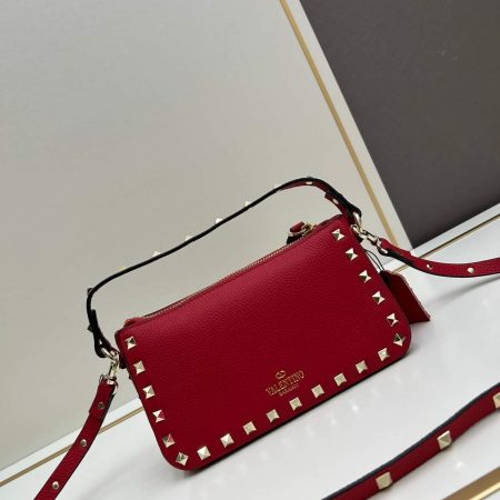 Valentino Garavani Rockstud Shoulder Bag Women Red - Image 4