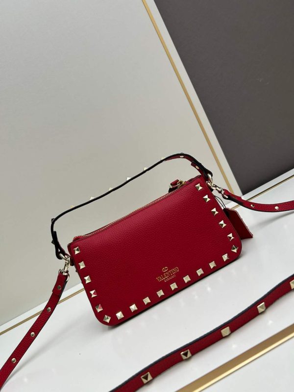 Valentino Garavani Rockstud Shoulder Bag Women Red