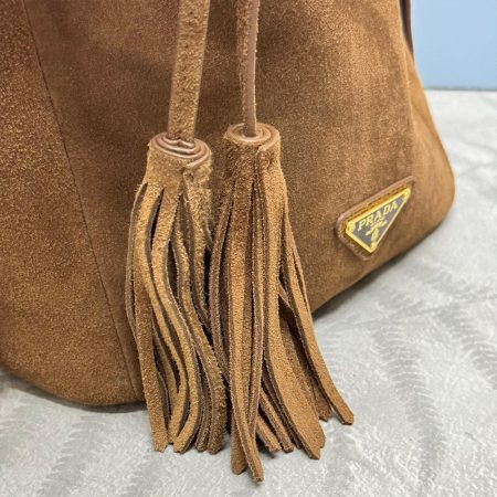 Prada Suede Bucket Bag 10A quality 1BE079 - Image 5