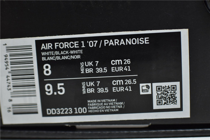 PEACEMINUSONE Nike Air Force 1 White Black DD3223-100 - Image 17