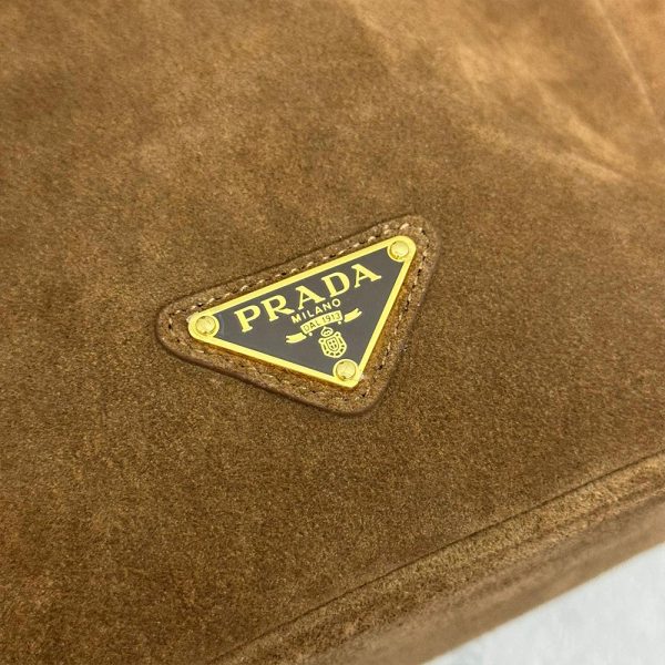 Prada Suede Bucket Bag 10A quality 1BE079