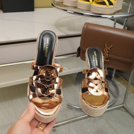 YSL Espadrille Wedge Sandals - Image 3