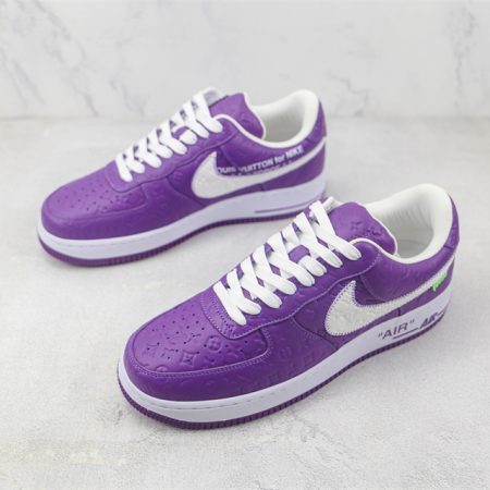 LV x Nike Air Force 1'07 LV8 Low "Purple/white/LV Monogram" - Image 6