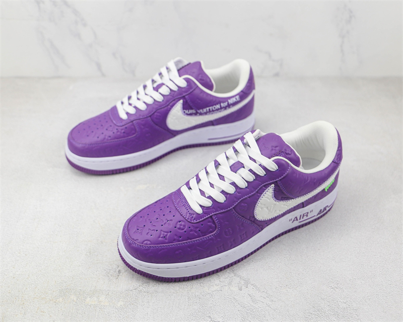 LV x Nike Air Force 1'07 LV8 Low "Purple/white/LV Monogram" - Image 6