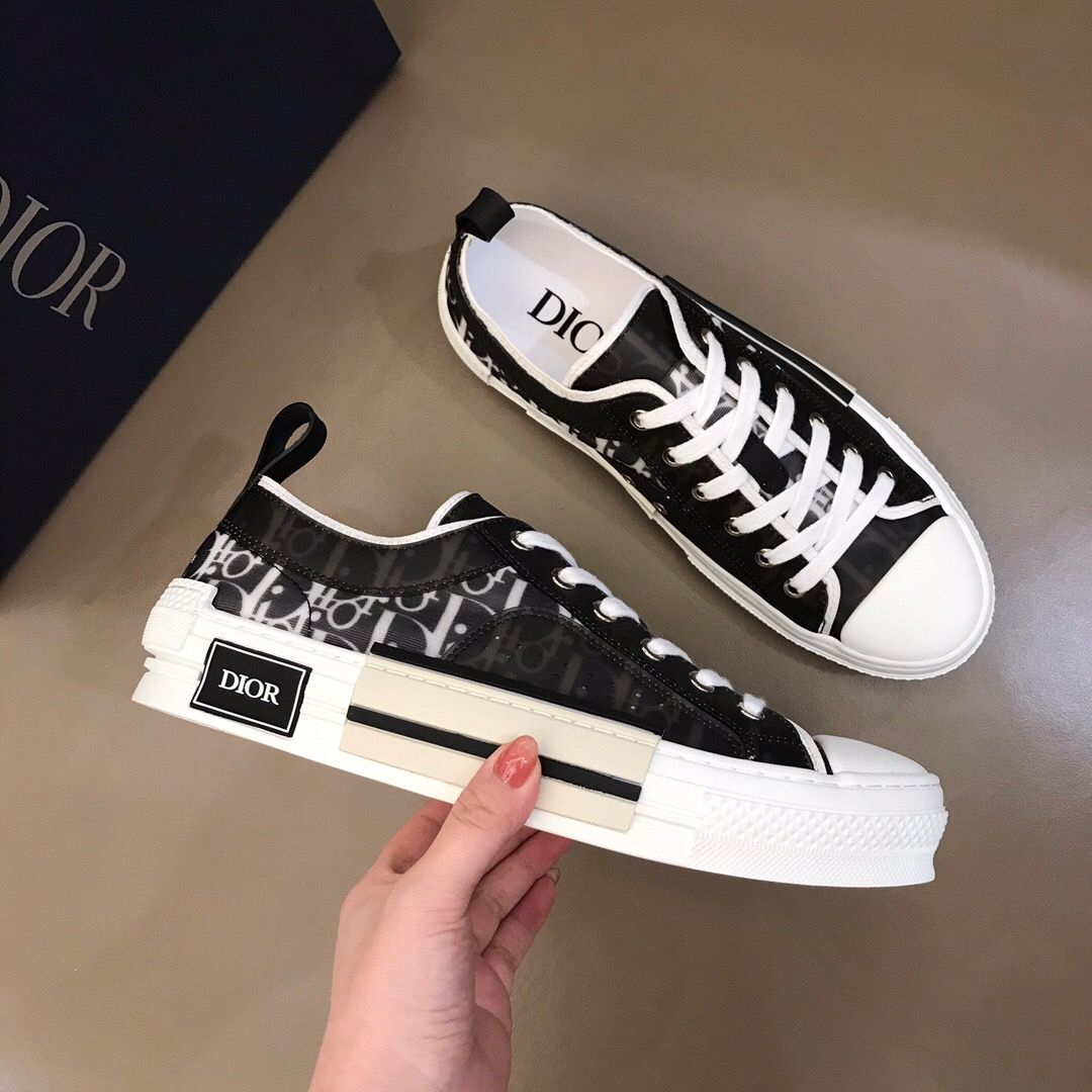 Dior B23 2022 New Style Low Top Logo Oblique Canvas 01 - Image 1
