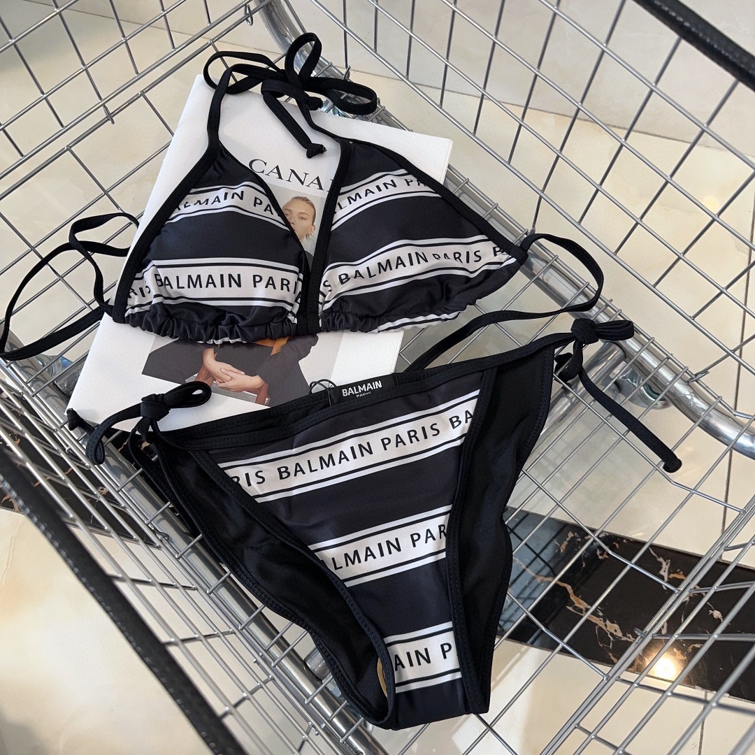 Balmain  Two-piece Swimsuit With Logo Swimwear - Image 1