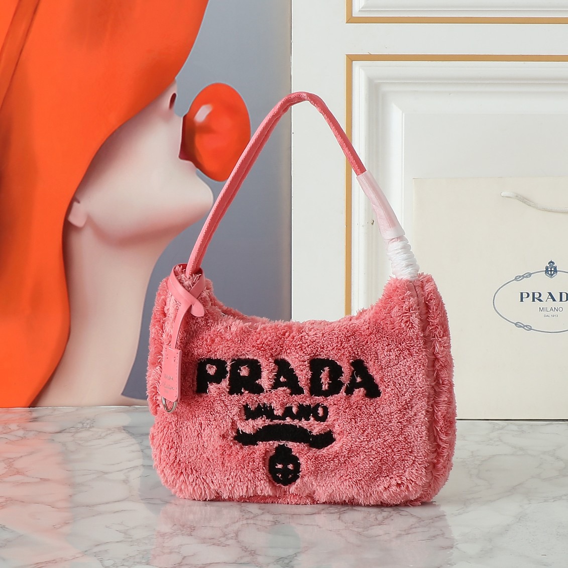 Prada Faux Fur Bag - Image 1