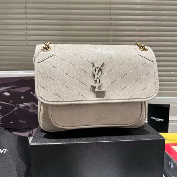 Saint Laurent YSL Niki Baby In Vintage Leather