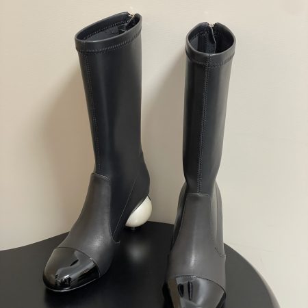 Chanel knee-high boots