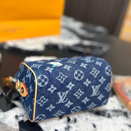 LV Denim Pillow Bag - Image 5