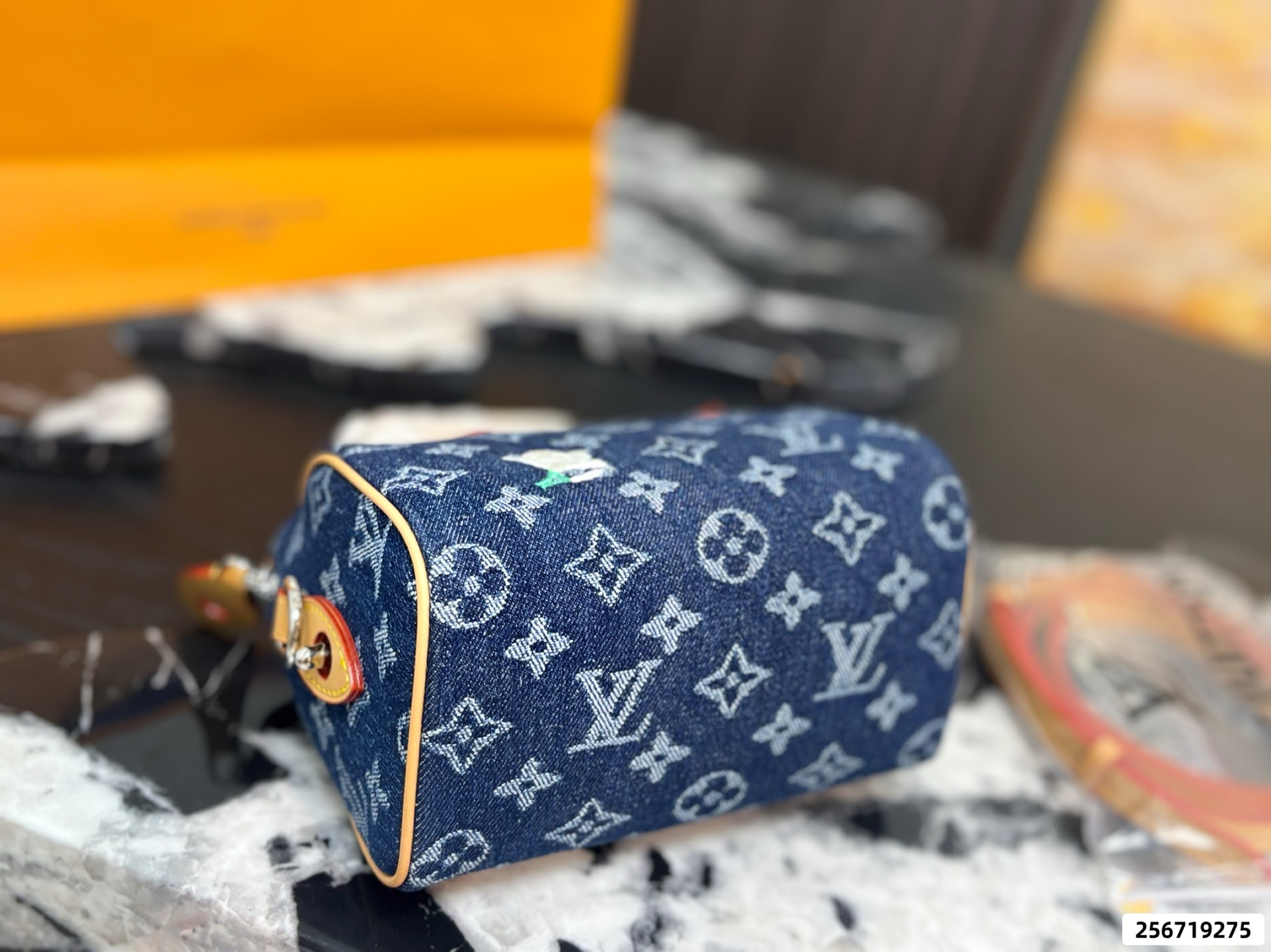 LV Denim Pillow Bag - Image 5