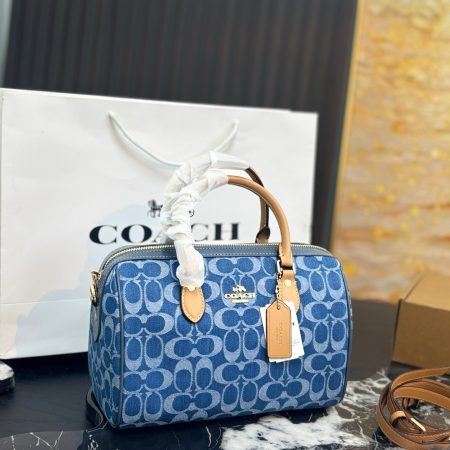 Coach Denim Mini Boston Bag