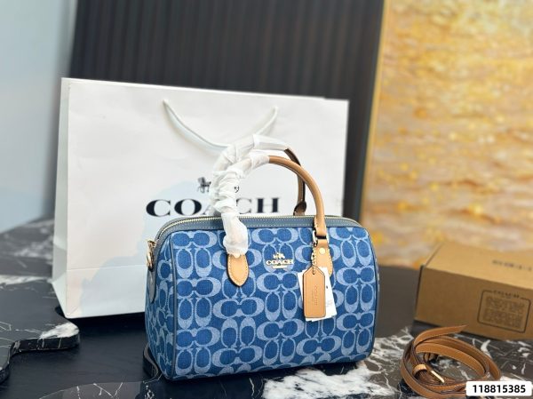 Coach Denim Mini Boston Bag