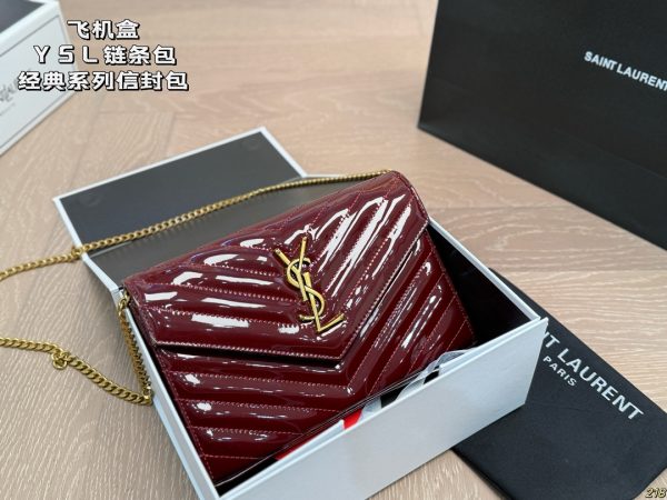 YSL Varnish V-Flap Shoulder Bag