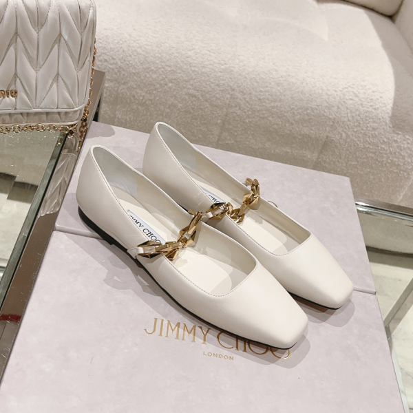 Jimmy Choo Diamond Leather Round Head Slide Sandal