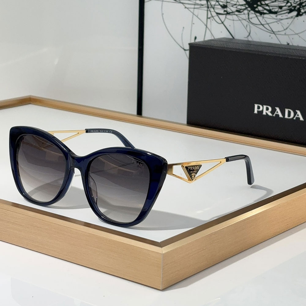 Prada Mirror leg Hollowed Out Stereoscopic Logo  sunglasses Top quality - Image 3