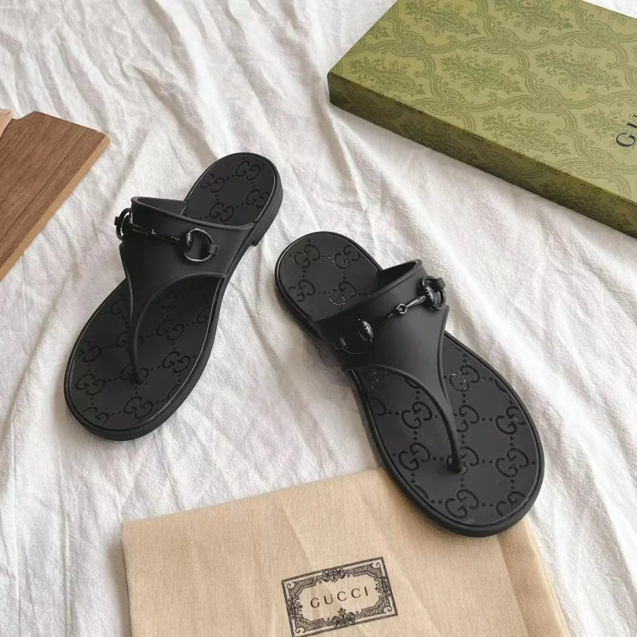 Gucci Slide Sandals Slipper With Horsebit TPU - Image 1