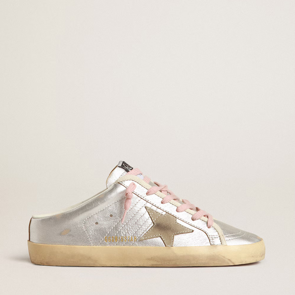 Golden Goose Superstar Sabots Leather with Suede Star Patterns - Image 3