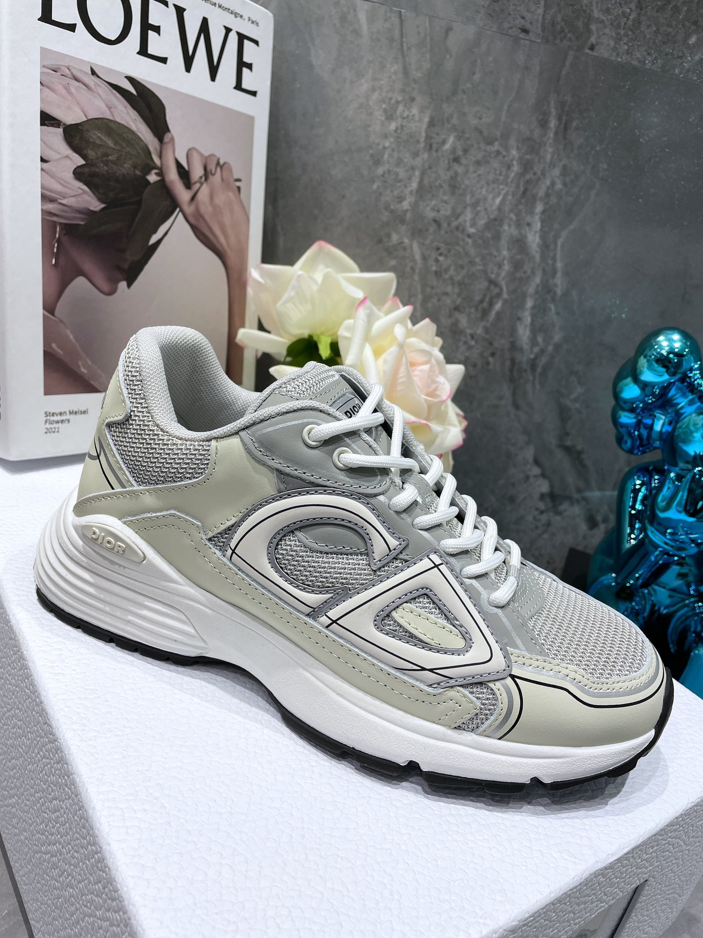Dior B30 Dad Sneakers Gray (AA Normal Quality Version) - Image 3