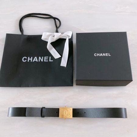 Chanel Belt With Ribbon Buckle Black Women Belt 30MM - Image 5