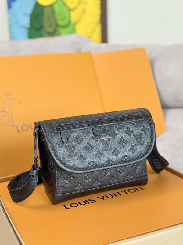 LV Pulse Messenger Monogram Shadow Crossbody Shoulder Bag