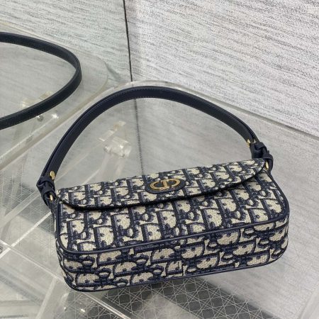 Dior 30 Montaigne Avenue Bag Oblique Blue - Image 7