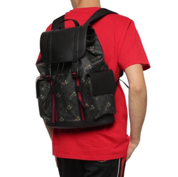Gucci Striped Webbing Backpack