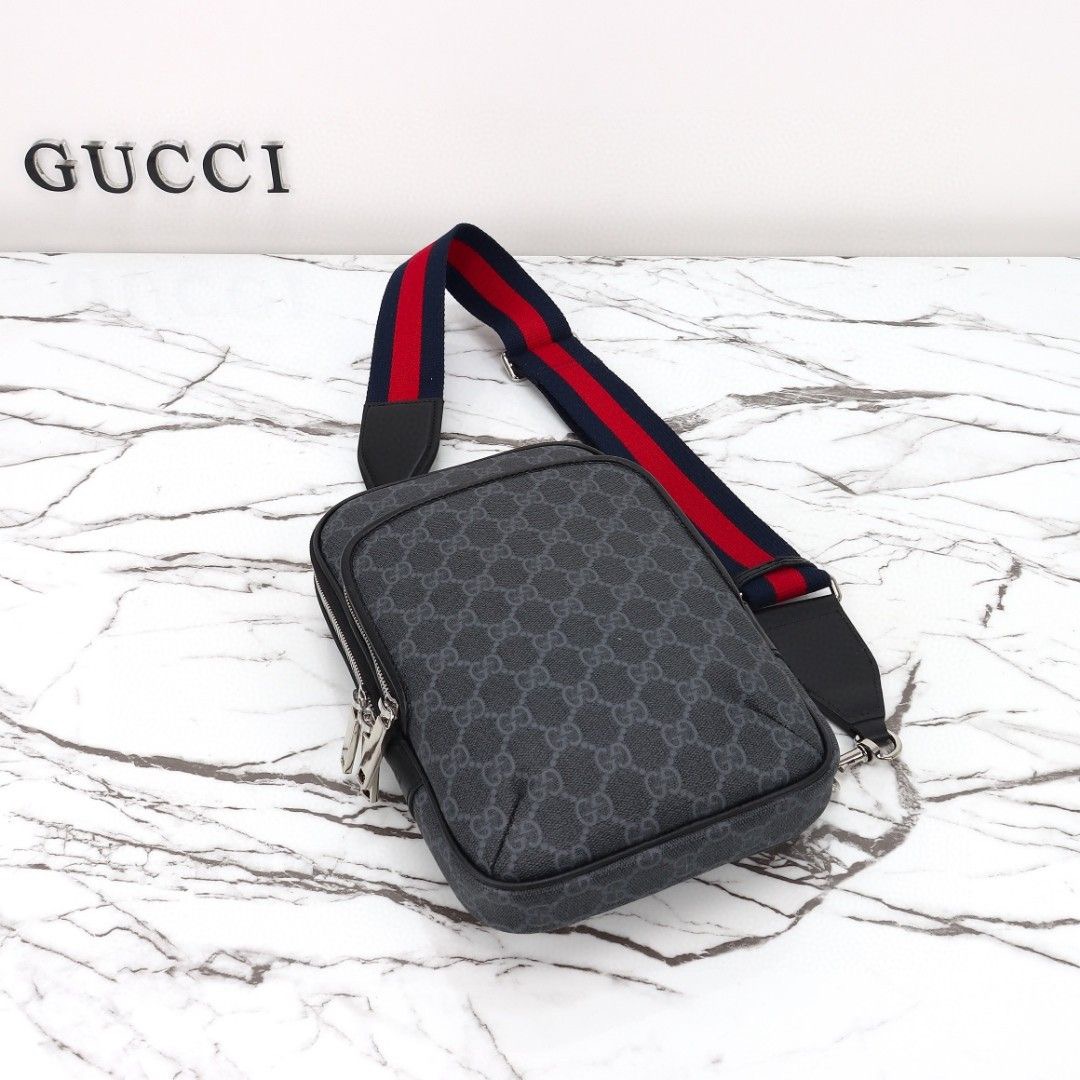 Gucci GG Black Small Slingbag in black GG Supreme - Image 8