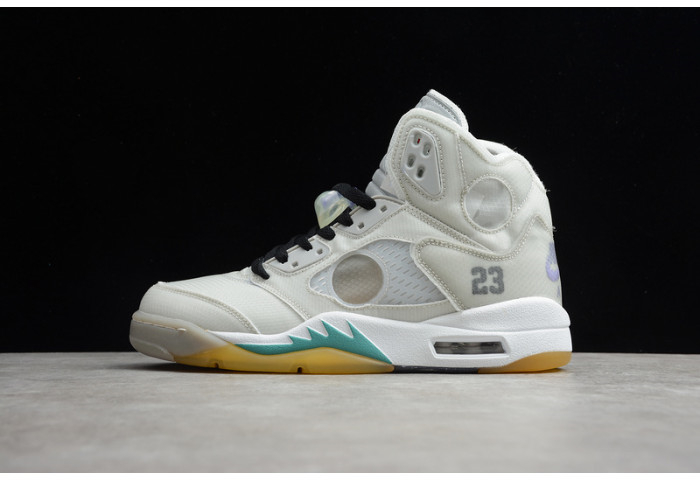 Off-White Air Jordan 5 white green purple CT8480-105 - Image 1