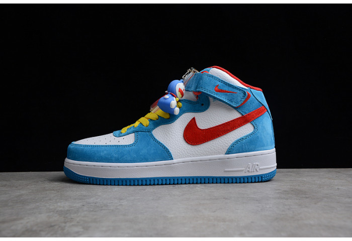 Nike Air Force 1 07 Mid Doraemon White Blue Red Yellow GB1236-160 - Image 1