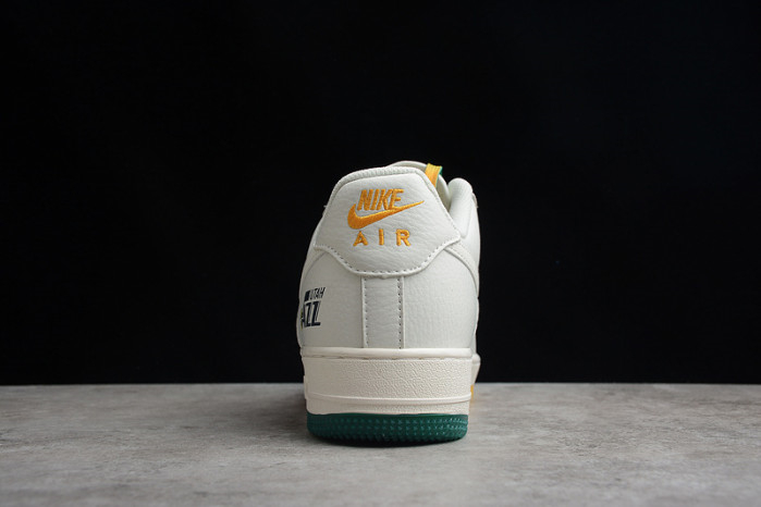 Nike Air Force 1 07 Low White Green Noise Yellow Shoes ZJ6695-303 - Image 4