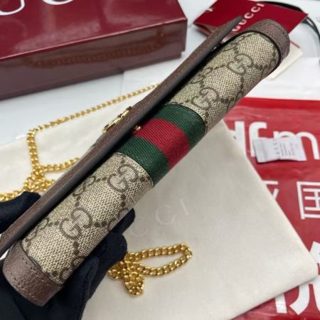 Gucci Ophidia Wallet on Chain in Beige - Image 5