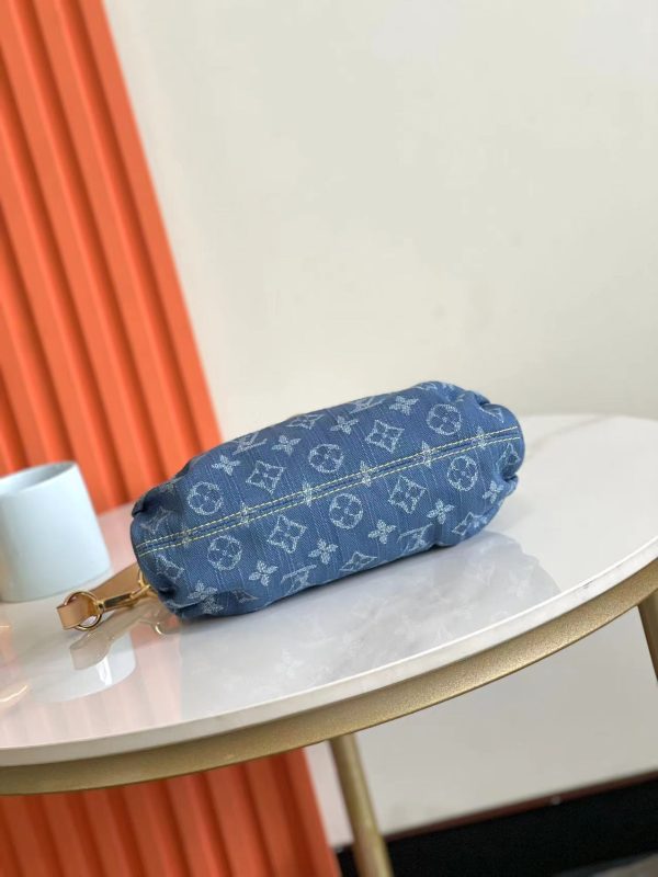LV Monogram Denim Mini Pleaty Shoulder Bag