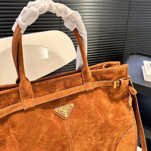 Prada Large suede handbag