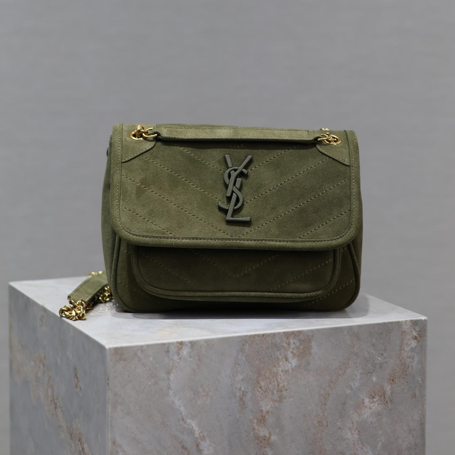 Saint Laurent ySl Tan Suede Medium Niki Shoulder Bag - Image 3