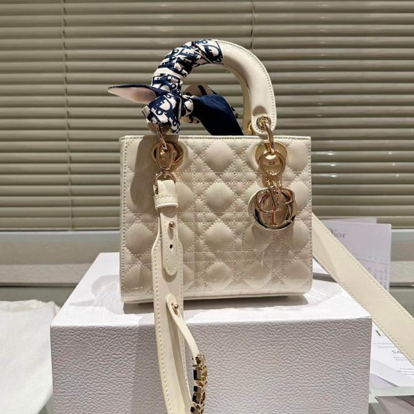 Dior Small Lady Bag - Lacquered Calfskin
