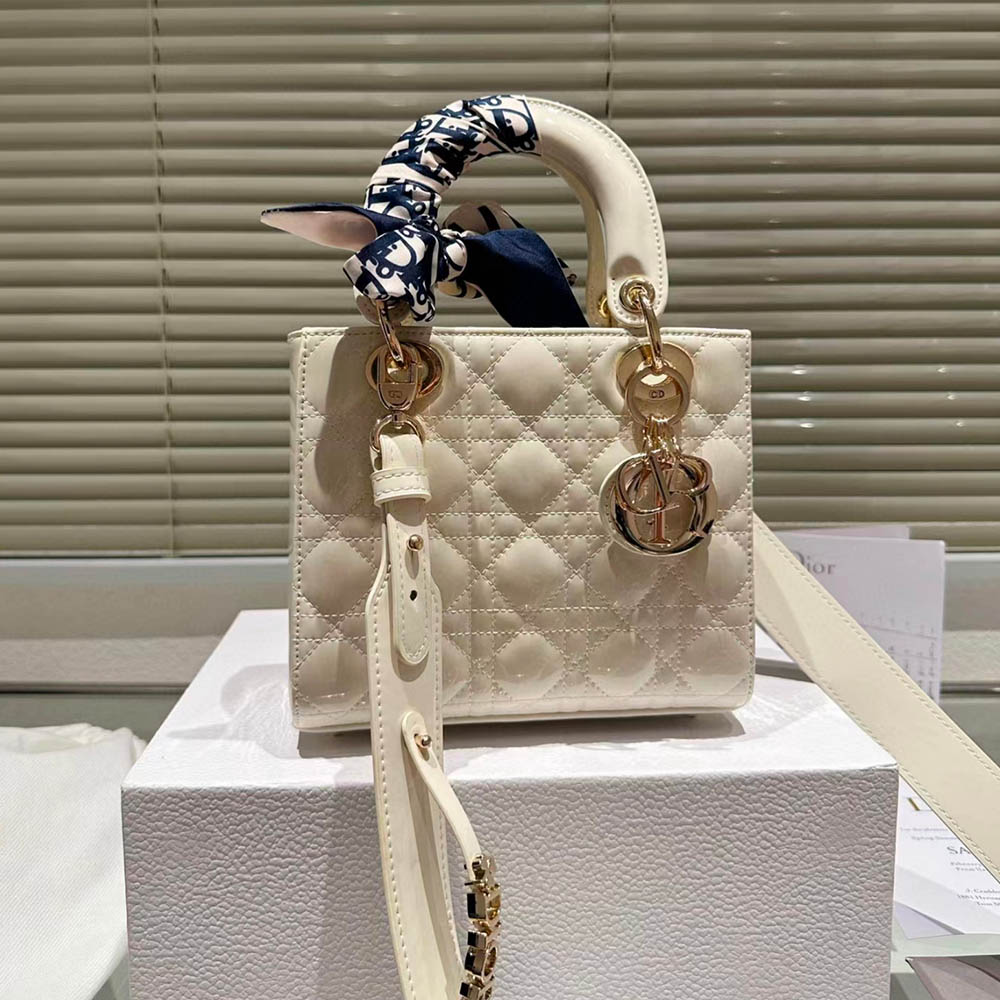 Dior Small Lady Bag - Lacquered Calfskin - Image 5