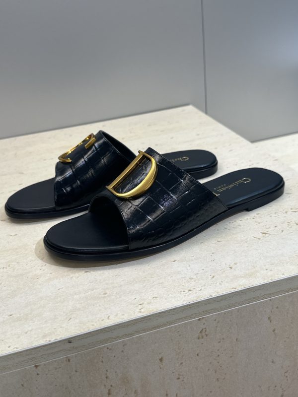 Dior CD Logo Slides Sandals