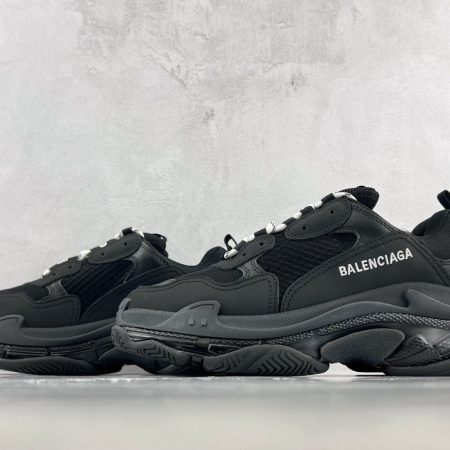 Balenciaga Triple S Clear Sole Sneakers Black Mirror Version 10A - Image 10