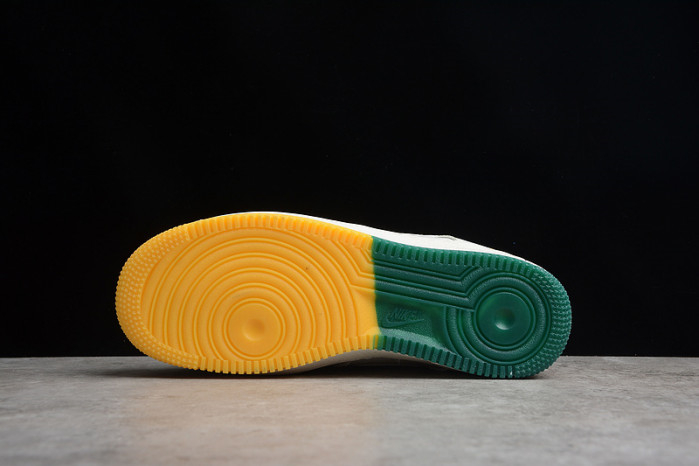 Nike Air Force 1 07 Low White Green Noise Yellow Shoes ZJ6695-303 - Image 12