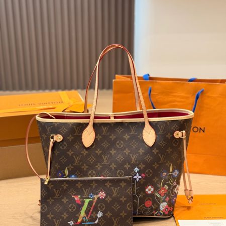 LV x TM Neverfull MM Monogram Bag