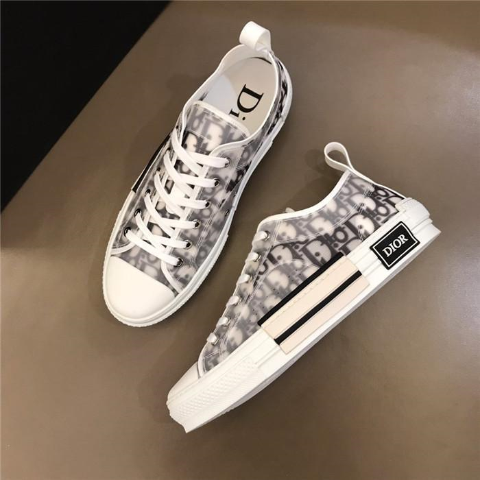 Dior B23 High Top Canvas Logo Oblique Patch Black Shoes - Image 2