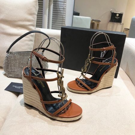 Saint Laurent YSL cassandra Wedge heel 12CM Slide Heels - Image 4
