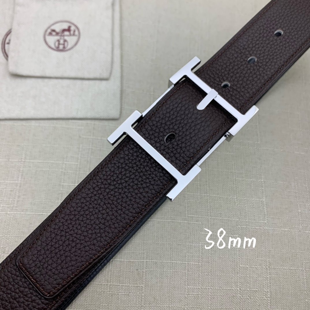Hermes H Belt Buckle & Reversible Black For Women, Women Belt 380MM - Image 2