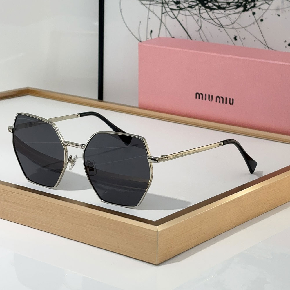 MIU MIU  Polygon slim Frame Sunglasses Top quality - Image 2