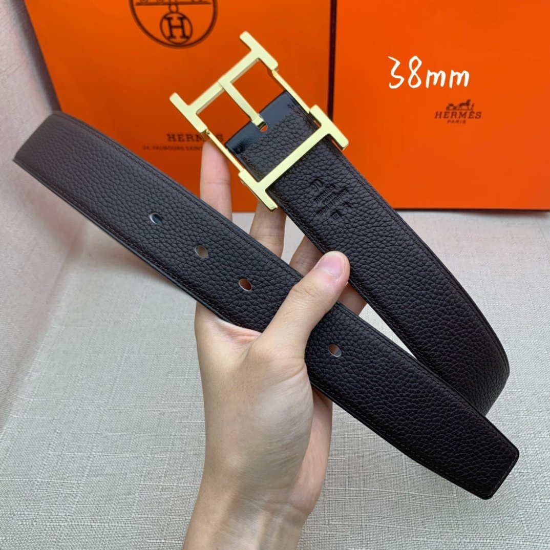 Hermes H Belt Buckle & Reversible Black For Women, Women Belt 380MM - Image 8