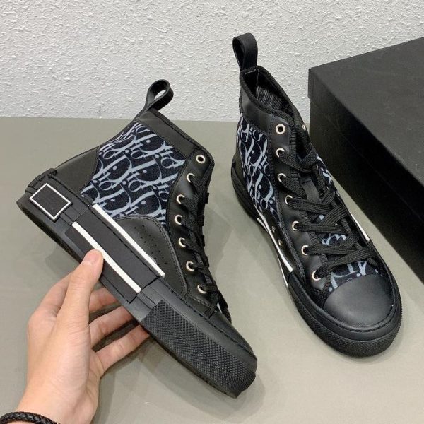 Dior B23 Black Boutique Fashion Skateboard Canvas