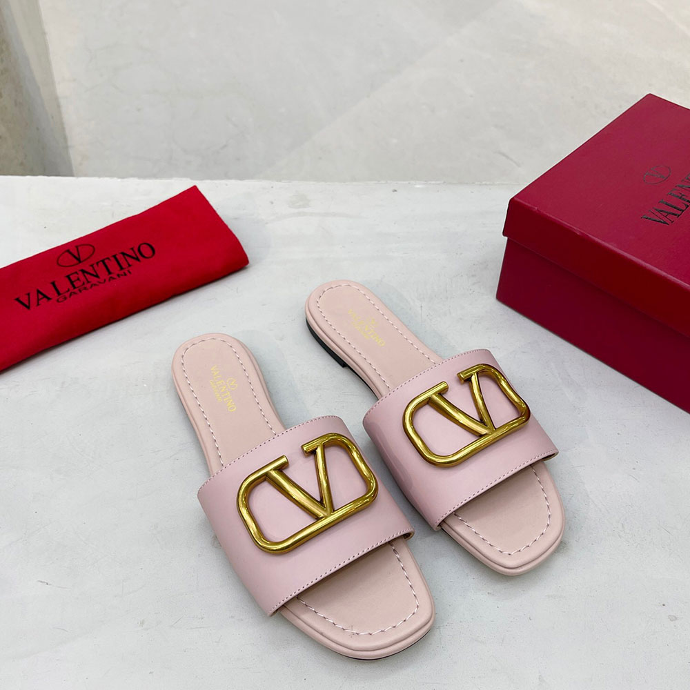 Valentino Leather Casual Fashion Flip-Flops Slide Sandal - Image 13