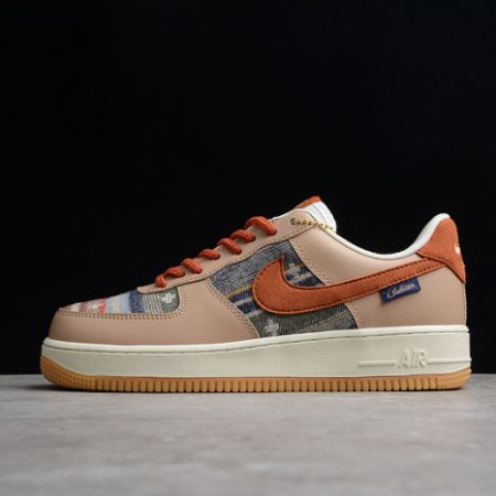 Nike Air Force 1 07 ESS White Brown Metallic Gold CW2288-686 - Image 2